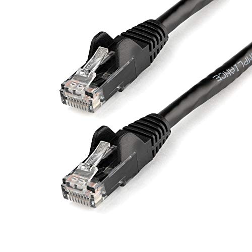 StarTech.com Cat6 Gigabit Patchkabel Snagless mit RJ45 UTP 10m in Schwarz - Cat 6 Netzwerkkabel von StarTech.com