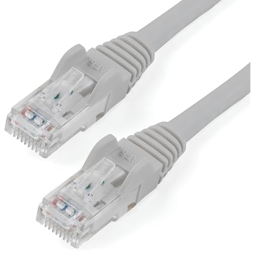 StarTech.com Cat6-Patchkabel mit Knickschutztülle RJ45-Stecker, Cat6, Ethernet-Patchkabel, 22,9 m, UTP, Cat6, Patchkabel (N6PATCH75GR) von StarTech.com