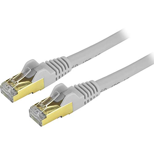 StarTech.com Cat6a-Ethernet-Kabel (4m, STP, 100W PoE Patchkabel, mit Fluke geprüft, UL/TIA-zertifiziert) Grau von StarTech