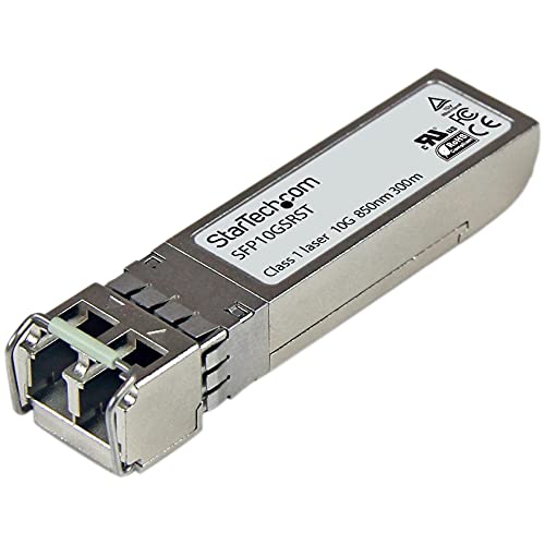 StarTech.com Cisco kompatibel 10GBase-SR Gigabit SFP+ Transceiver Modul MM LC - Mini-GBIC bis 300m - Glasfaser Transceiver DDM 850nm von STARTECH.COM