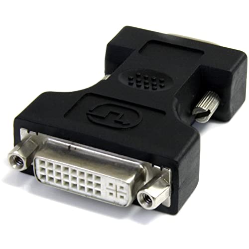 StarTech.com DVI auf VGA Monitor Adapter - DVI-I (Buchse) (29 pin) - VGA (Stecker) (15 pin) - Monitor Konverter - Stecker schwarz von STARTECH.COM
