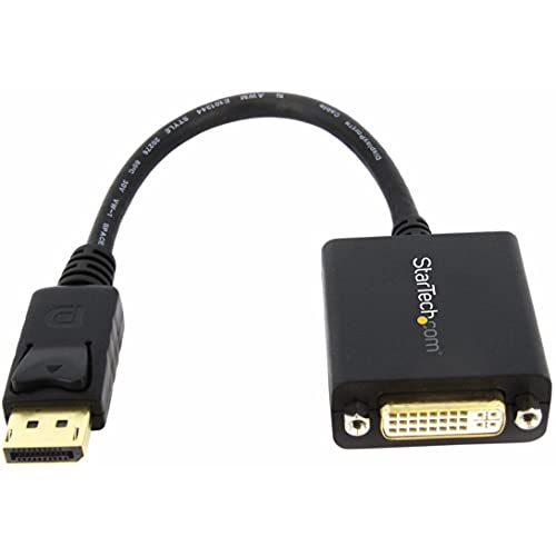 StarTech.com DisplayPort auf DVI Adapter - DP auf DVI-D Video Adapter/Konverter 1080p - DP 1.2 auf DVI Monitor/Display Kabel Adapter Dongle - Einrastender DP Stecker auf DVI Buchse (DP2DVI2) von StarTech.com