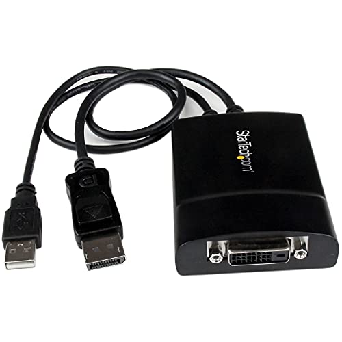 StarTech.com DisplayPort auf Dual Link DVI Konverter mit USB Stromversorgung / DP (Stecker) zu DVI-D (Buchse) mit bis zu 2560x1600 (DP2DVID2) von StarTech.com