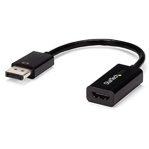 StarTech.com DisplayPort auf HDMI Adapter - 4K 30Hz Aktiver DP auf HDMI Video Konverter - DP zu HDMI Monitor/Fernsehgerät/Display Kabel Adapter Dongle - Ultra HD DP 1.2 auf HDMI 1.4 Adapter (DP2HD4KS) von StarTech.com