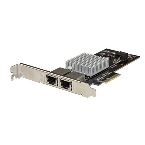 StarTech.com Dual Port 10G PCIe Netzwerk Karte - Intel-X550AT 10GBASE-T & NBASE-T PCI Express Netzwerk karte 10/5/2.5/1GbE Multi Gigabit Ethernet, 5 Geschwindigkeiten NIC LAN Karte (ST10GPEXNDPI) von StarTech.com