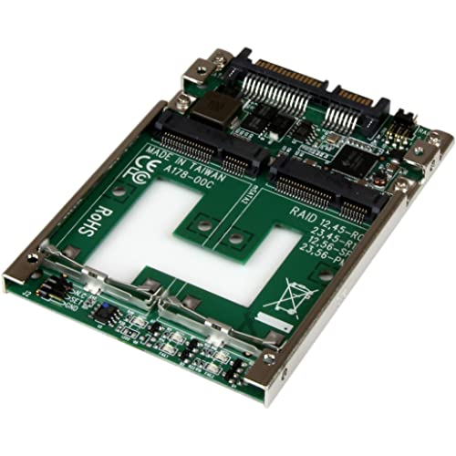 StarTech.com Dual mSATA SSD auf 2,5" SATA Raid Adapter / Konverter - 2-fach mSATA zu 2,5 Zoll (6,4cm) SATA RAID Adapter / Gehäuse von StarTech.com