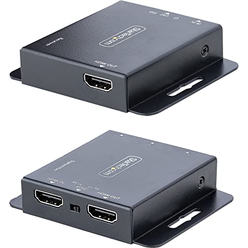 StarTech.com HDMI Ethernet Extender über CAT6/CAT5, 4K 30Hz/40 m oder 1080p/70 m, HDMI Over Ethernet/IP Extender, HDMI LAN Transmitter und Receiver Kit, HDMI Verlängerung, IR (EXTEND-HDMI-4K40C6P1), Black von StarTech.com