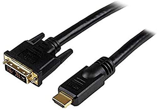 StarTech.com HDMI auf DVI-D Kabel 15m (Stecker/Stecker), HDMI/DVI Adapterkabel mit vergoldeten Kontakten, HDMI/DVI Videokabel Schwarz von StarTech.com