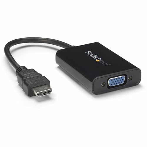 StarTech.com HDMI to VGA Video Adapter with Audio for Laptop/Ultrabook - Videokonverter - Schwarz von STARTECH.COM