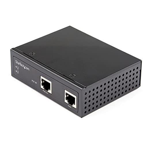 StarTech.com Industrial Gigabit PoE Injector - High Speed/High Power 90W - 802.3bt PoE++ 48V-56VDC Hutschiene UPoE/Ultra Power Over Ethernet Injektor Adapter -40C bis 75C - Robust (POEINJ1G90W) von StarTech.com