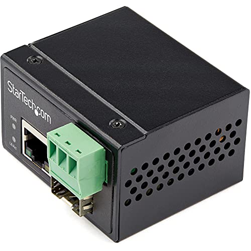 StarTech.com Industrial Media Converter - 100 Mbit/s Medienkonverter LWL Kupfer - Singlemode-/Multimode Glasfaser auf Kupfer Netzwerk - 12-56 V DC - IP-30/-40°C bis 75°C von StarTech.com