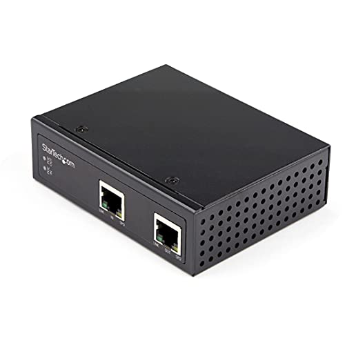 StarTech.com Industrial Power over Ethernet Gigabit Extender mit einem Port - 60 W 802.3bt PoE / PoE + / PoE ++ - 100 m - Gigabit PoE Repeater - IP-30 - -40°C bis 75°C (POEEXT1G60W) von StarTech.com