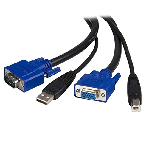 StarTech.com KVM Kabel USB VGA für KVM Switch 1,8m - Kabelsatz für KVM Umschalter 2x USB A/B Stecker 2x VGA Stecker- Octopuskabel von StarTech.com