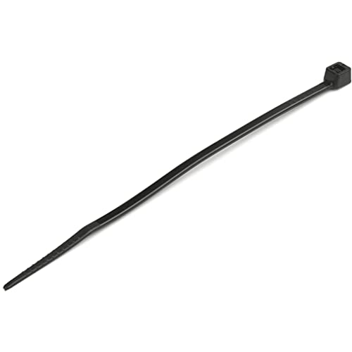 StarTech.com Kabelbinder - 100x2 mm, selbstsichernde Nylon-Kabelbinder mit gebogener Spitze, 8 kg Zugfestigkeit, 94V-2/UL, schwarz, 100 Stück (CBMZT4B) von StarTech.com