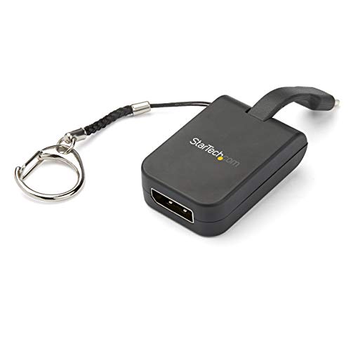 StarTech.com Kompakter USB-C auf DisplayPort-1.4-Adapter - 8K 60Hz/4K USB-C auf DP-Videokonverter mit Anhänger - USB Typ-C DP Alt Mode (HBR3 HDR DSC) auf DP-Monitor-Dongle - TB3-kompatibel (CDP2DPFC) von StarTech.com