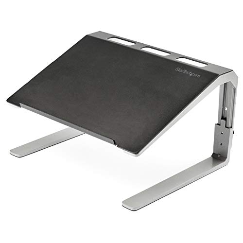 StarTech.com Laptoperhöhung (verstellbarer Laptopständer, hochbelastbarer Stahl & Aluminium, 3 Höheneinstellungen, neigbar, ergonomisch) von StarTech.com