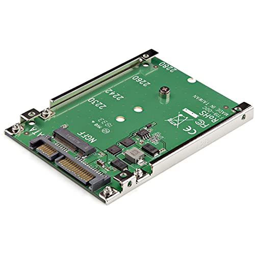 StarTech.com M.2 SATA SSD auf 2.5 Zoll SATA Adapter - M.2 NGFF auf SATA Konverter - 7mm - Open-Frame Gehäuse - M2 Festplattenadapter (SAT32M225) von StarTech.com