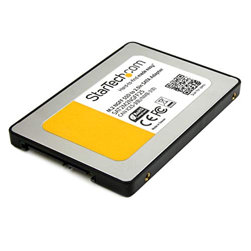 StarTech.com M.2 auf SATA III Adapter - M2 SSD zu S-ATA Einbaurahmen - NGFF Solid State Drive zu 2,5" Serial ATA Konverter 9,5mm hoch von StarTech.com