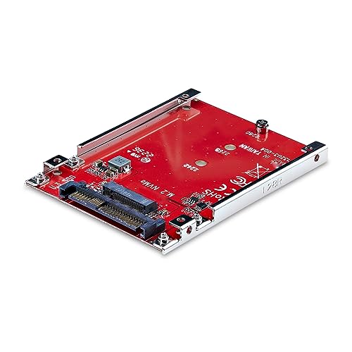 StarTech.com M.2 auf U.3 Adapter für M.2 NVMe SSDs, PCIe M.2 Laufwerk zu 2,5 Zoll U.3 (SFF-TA-1001) Host-Adapter/Konverter, M.2 SSD NVMe Gehäuse mit U3 Anschluss, TAA-konform (1M25-U3-M2-ADAPTER) von StarTech.com