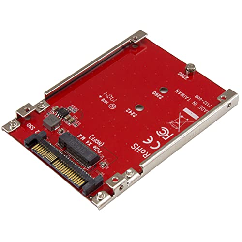 StarTech.com M.2. PCI-e NVMe auf U.2 (SFF-8639) Adapter - Nicht kompatibel mit SATA HDD´s oder SAS Controllern - Für M.2 PCIe NVMe SSDs - PCIe M.2 Laufwerk auf U.2 Host Konverter (U2M2E125) von StarTech.com