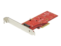 StarTech.com M2 PCIe SSD Adapter - x4 PCIe 3.0 NVMe / AHCI / NGFF / M-Key - Niedrigprofil und Vollprofil - SSD PCIe M.2 Adapter, PCIe, M.2, Full-height / Low-profile, PCI 3.0, Rot, 8 Gbit/s von StarTech.com