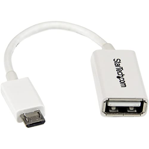 StarTech.com Micro USB auf USB OTG Adapter Stecker / Buchse - Micro USB zu USB Kabel 12,7cm - von STARTECH.COM