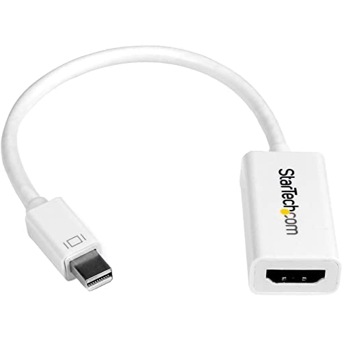 StarTech.com Mini DisplayPort auf HDMI 4k @ 30Hz Adapter - DP 1.2 zu HDMI Audio Video Konverter für MacBook Pro / Air - Weiß von StarTech.com