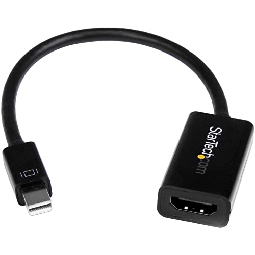 StarTech.com Mini-DisplayPort auf HDMI-Adapter - Mini DisplayPort zu HDMI - mini DP auf HDMI - mDP-Adapter - Mini-DisplayPort-Adapter für UltraBook/Laptop - 4K bei 30 Hz - Schwarz (MDP2HD4KS) von StarTech.com