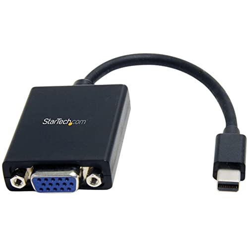 StarTech.com Mini DisplayPort auf VGA Adapter - Aktiver Mini DP 1.2 auf VGA Konverter/Dongle - 1080p Video - VESA Zertifiziert - mDP oder Thunderbolt 1/2 Mac/PC auf VGA Monitor/Display (MDP2VGA) von STARTECH.COM