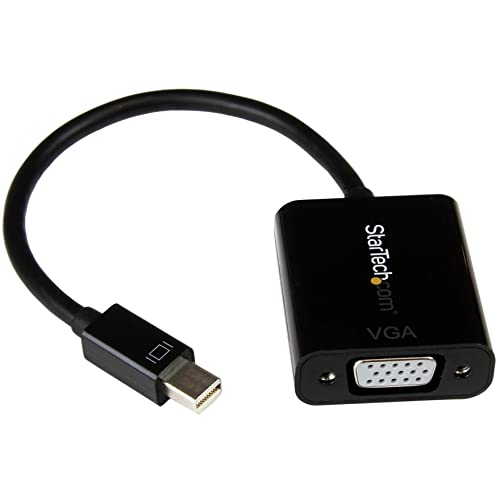 StarTech.com Mini DisplayPort auf VGA Adapter - Aktiver Mini DP 1.2 auf VGA Konverter/Dongle - 1080p Video - mDP oder Thunderbolt 1/2 Mac/PC zu VGA Monitor/Projektor/Display - Schwarz (MDP2VGA2) von StarTech.com