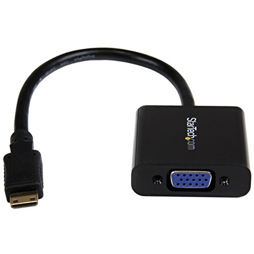 StarTech.com Mini HDMI auf VGA Adapter Konverter für Digitale Fotokamera / Videokamera, Mini HDMI (St) zu VGA HD15 (Bu) Kabel -1920x1200 von StarTech.com