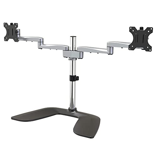 StarTech.com Monitorhalterung für zwei Monitore - Ergonomisches Monitorstand für VESA Bildschirme bis zu 32" und 8 kg - Freistehende gelenkige Bildschirmhalterung - Höhenverstellbar (ARMDUALSS) von StarTech.com
