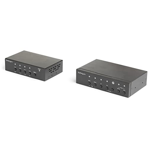 StarTech.com Multi-Input HDBaseT Ethernet Extender mit eingebautem Switch und Videoskalierer - DisplayPort HDMI und VGA über CAT6 oder CAT5 von StarTech.com