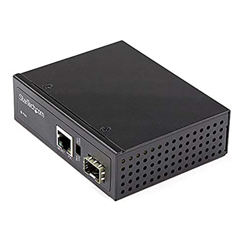 StarTech.com PoE+ Industrial Media Converter 60W - Medienkonverter LWL Kupfer - Singlemode-/Multimode Glasfaser auf Kupfer Gigabit Ethernet - Mini/Kompaktgröße - IP-30/ -40C bis 75C von StarTech.com