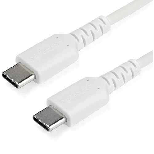 StarTech.com RUSB2CC2MW USB C Kabel (2m, hochwertiges USB 2.0 Typ-C Datenübertragungs- und Ladekabel, St/St) weiß von StarTech.com