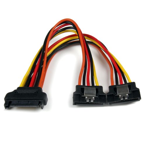 StarTech.com SATA Y-Strom-Adapterkabel mit Verriegelungs Clip 15cm - S-ATA Y Splitter Stromkabel St/Bu - Serial ATA 15pin Y-Adapter von StarTech.com