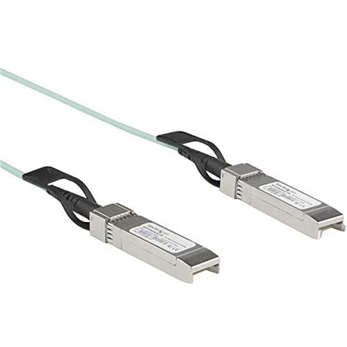 StarTech.com SFP+ Kabel (5 m, 10 GbE, Dell EMC AOC-SFP-10G-5M kompatibles SFP+ AOC Kabel, aktives Glasfaserkabel, Mini-GBIC) von StarTech.com