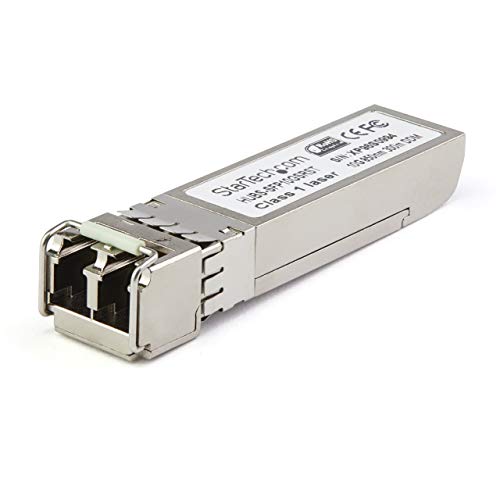 StarTech.com SFP10GSREMST Transceiver Modul (SFP+ Module, 10GBase-SR Dell EMC kompatibel, Glasfaser, 850nm, LC Multimode mit DDM) von StarTech.com