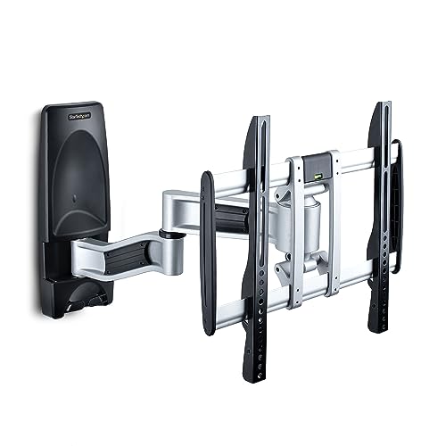 StarTech.com Schwenkbare TV Wandhalterung, VESA Wandhalterung für 26 bis 65 Zoll/45 kg/Flat/Curved TVs, Fernseher Schwenkarm mit Niedrigem Profil, TV Halterung Ecke, Ausziehbar (TV-WALL-MOUNT-65FS) von StarTech.com