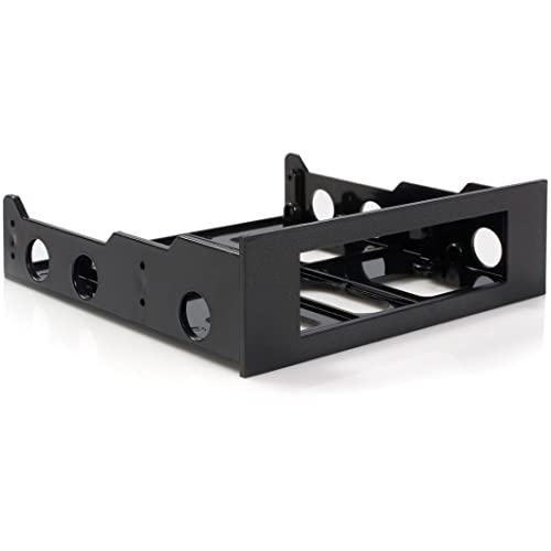 StarTech.com Speichereinschubadapter für 3.5" (8.9cm) HDD auf 5.25" (13.3cm) Schacht - Festplatten Bracket für 3.5 Zoll in Schwarz (BRACKETFDBK) von StarTech.com