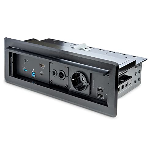 StarTech.com Tischanschlussfeld (mit Laptop-Dockingstation und Stromversorgungsmodulen, 4K HDMI®, USB-C™ und USB-A, PD) (KITBXDOCKPEU) von StarTech.com