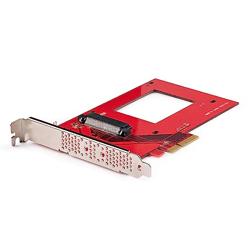 StarTech.com U.3 PCIe Adapter Karte - PCIe 4.0 x4 Adapter für 2.5 Zoll U.3 NVMe SSDs - SFF-TA-1001 PCI Express Add-in Karte - U 3 NVMe SSD auf PCIe Adapterkarte - U.3 NVMe Adapterkarte (PEX4SFF8639U3) von StarTech.com