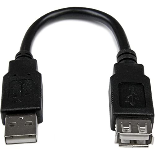 StarTech.com USB 2.0 Verlängerung 15cm - USB-A Verlängerungskabel Stecker auf Buchse - Schwarz von StarTech.com