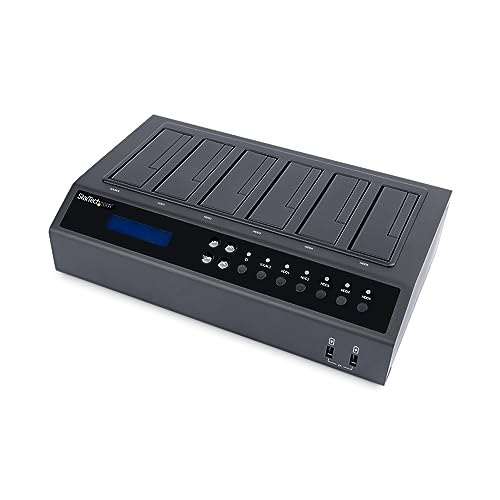 StarTech.com USB 3.0 / eSATA 6 Bay Festplatten Dock Kopierstation - 1:5 HDD / SSD Kloner und Eraser - 2,5/3,5 Festplatten Dockingstation von StarTech.com