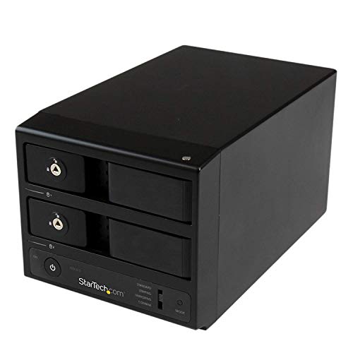 StarTech.com USB 3.0 / eSATA Dual Bay Festplattengehäuse mit UASP für 3,5 Zoll SATA III Festplatten, 2-fach Hot Swap Gehäuse für 8,9 cm HDD von StarTech.com