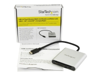 StarTech.com USB 3.0 Flash Memory Multi-Card Reader/Writer mit USB-C - SD microSD und CompactFlash Kartenleser mit integriertem USB-C Kabel (FCREADU3C) - Kartenleser (CF 1, CF II, MMC, SD, microSD, SDHC, microSDHC, SDXC, microSDXC) - USB 3.0 von StarTech.com