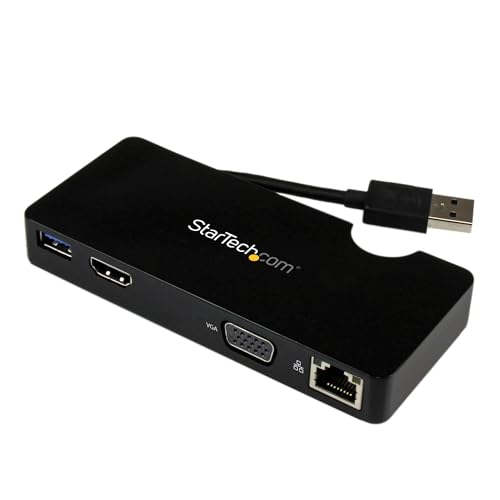 StarTech.com USB 3.0 Universal Laptop Mini Dockingstation mit HDMI oder VGA, Gigabit Ethernet, USB 3.0 von StarTech.com