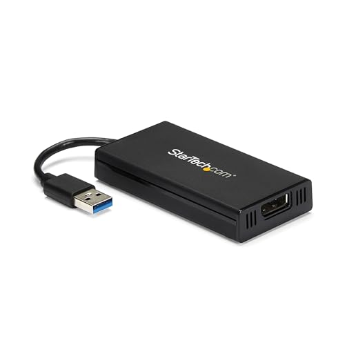 StarTech.com USB 3.0 auf DisplayPort Adapter - 4K 30Hz Ultra HD - DisplayLink zertifiziert - USB Typ-A zu DP Adapter Konverter für Monitor - Externe Video & Grafikkarte - Mac & Windows (USB32DP4K) von StarTech.com