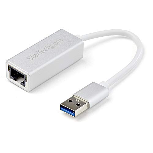 StarTech.com USB 3.0 auf Gigabit Netzwerk Adapter - Schickes Aluminium Design für MacBook, Chromebook oder Tablet - Native Treiber Unterstützung - Silber (USB31000SA) von StarTech.com