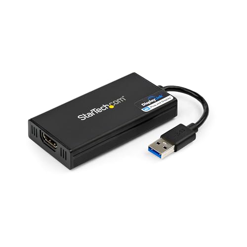 StarTech.com USB 3.0 auf HDMI Adapter - 4K 30Hz Ultra HD - DisplayLink zertifiziert - USB-A auf HDMI Display Adapter Konverter für Monitor - Externe Monitor Grafikkarte - Mac & Windows (USB32HD4K) von StarTech.com